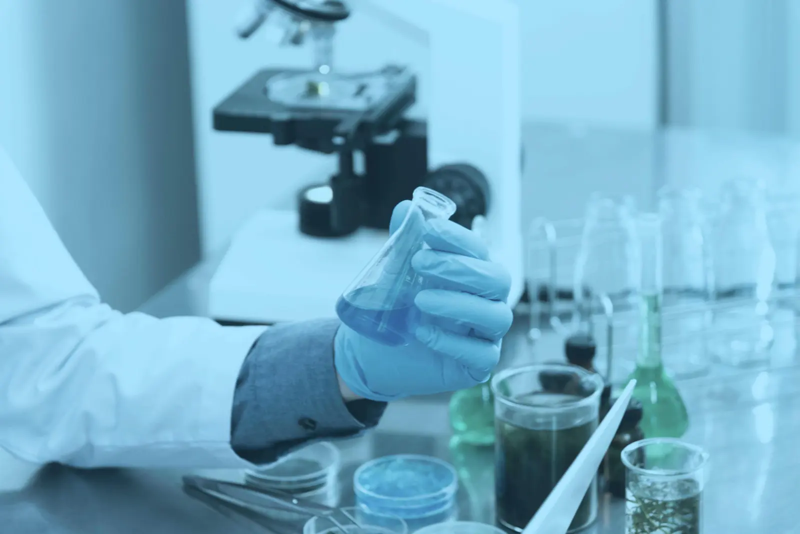 Laboratory technician analysing a sample at Pravayu Testing Laboratory